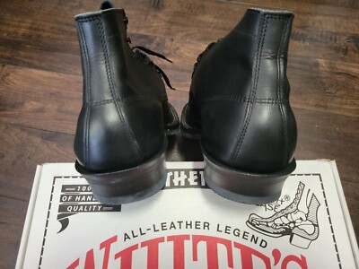 White's Boots # 2332MV Black Custom Made Semi-Dress Boots