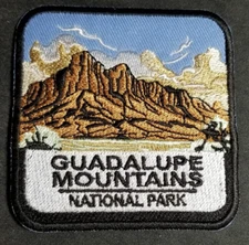 GUADALUPE MOUNTAINS Texas National Park Embroidered Patch approx 3X3.25"