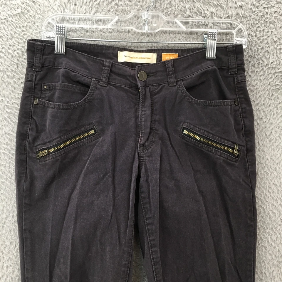 Calça skinny feminina Pilcro And The Letterpress (real 30x28) cinza cintura baixa com zíper - Imagem 2 de 4