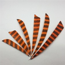 50pcs 3" 4" 5" Striped Orange Arrow Feather Archery Fletches Fletching Feathers