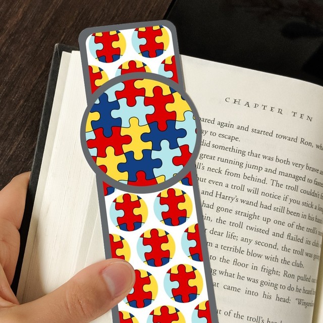 Autism Awareness Diversity Puzzle Pieces Set of 3 Glossy Laminated
