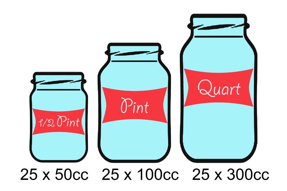 PackFreshUSA Mason Jar OXYGEN ABSORBER COMBO 25 x 50cc, 25 x 100cc, 25