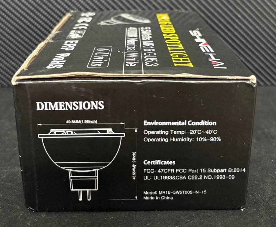 Shine Hai Mr16 Led Spotlight - 5.5Watts 4000K Neutral White - Image 3 of 4