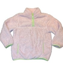Hanna Andersson Pink Marshmallow Pile Fleece Pullover Jacket Coat 120/6-7 Sherpa