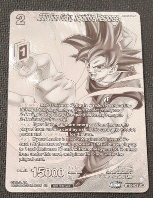 DBS - SSG Son Goku, Rapidfire Response - BT20-003 Promo Metal Silver Foil ENG NM