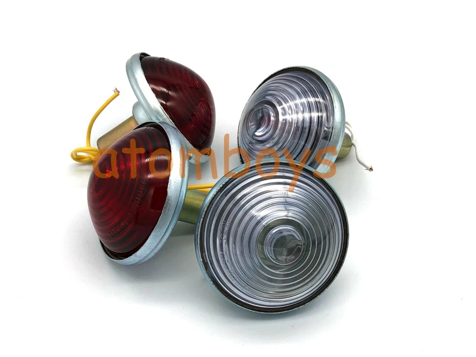 FOR JEEP CJ5 CJ6 CJ7 Red White side turn SIGNAL rear TAIL LIGHTS lamp - Image 4 of 4