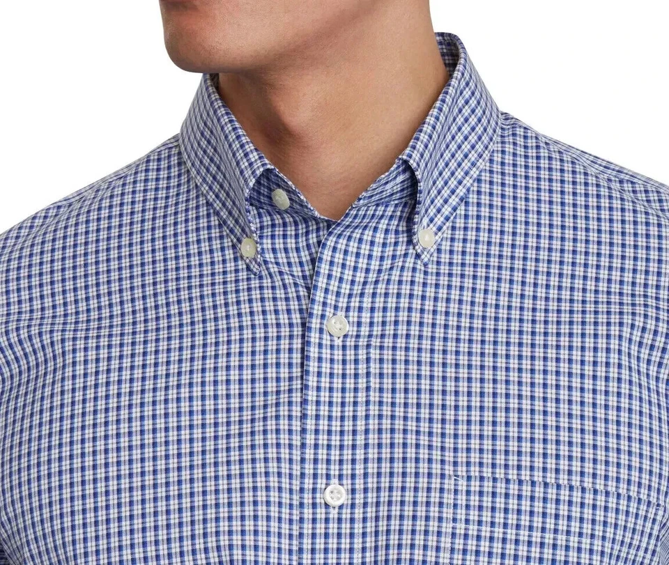 Kirkland Signature Men's Traditional Fit Dress Shirt, Plaid , Blue, 17 x 34/35 - Image 2 of 4