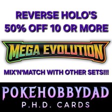 Pokemon Card - Mega Evolution reverse Holo Singles - Select Your Card