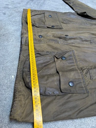 Barbour Classic Beaufort Waxed Jacket Olive Brown Made in England (XL) image 11