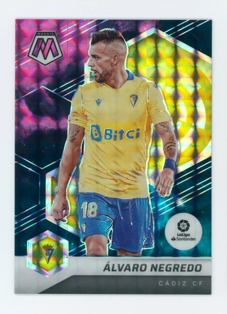 2021-22 Alvaro Negredo Panini Mosaic La Liga Choice Nebula Cadiz Soccer Card 1/1