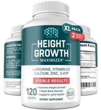 Height Growth Maximizer Bone Strength Support Calcium Vitamin D3 Zinc 60 Caps