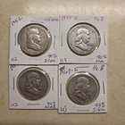 4 Franklin Half Dollars 1952 - 1963 - 90% Silver