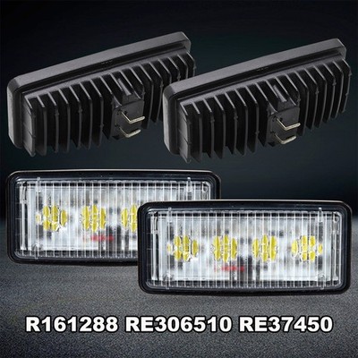 LED Headlight 4X For Deere Crawler Dozers lights replace R161288 RE306510 NEW