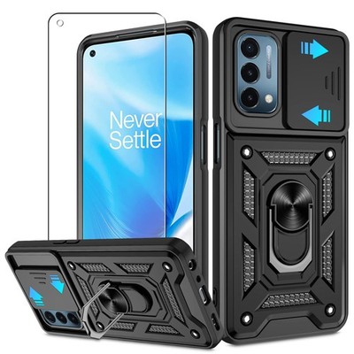 ATUMP for OnePlus Nord N200 5G Case with HD Screen Protector Slide Black