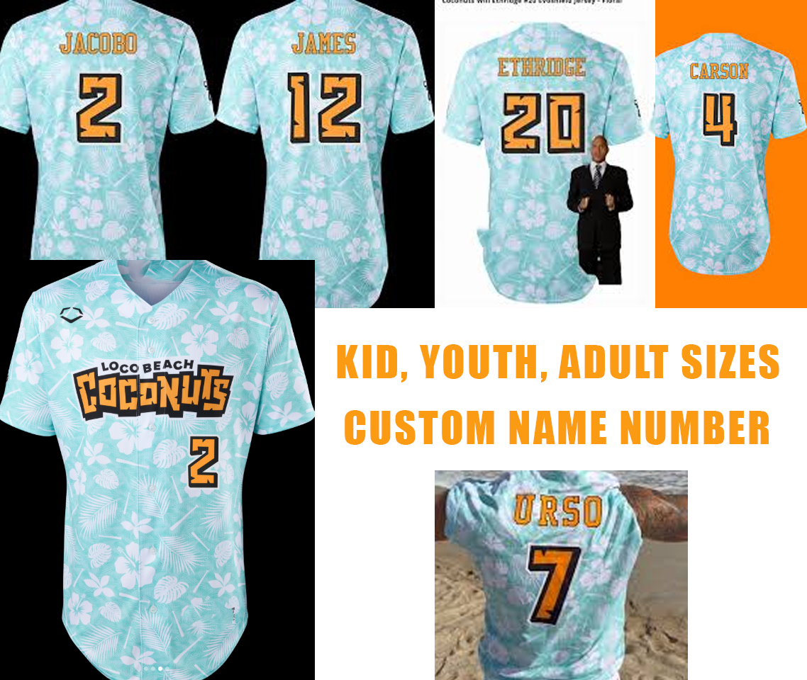 CUSTOM Loco Beach Coconuts baseball jersey All sizes XX996 | eBay