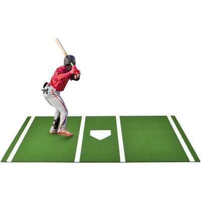 12x6 Baseball Softball Training Mat Upgraded 5mm Resilient Base & Synthetic Turf