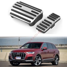 Accelerator Gas Pedal Brake Pedal Alloy Non-slip Cover For Audi Q7 2017-2024 At