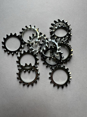 EXTERNAL STAR LOCK WASHERS. 7/8  ZINC. 12 PCS. NEW