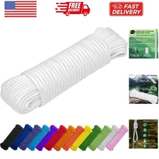 Rope – 90 Feet x 3/8 Inch 10mm – – Strong All-Purpose Utility Rope – Camping,...