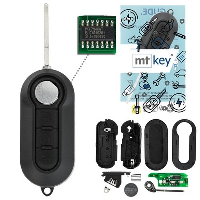 Funk Schlüssel 434MHZ für FIAT QUBO GRANDE PUNTO EVO 199 DOBLO II Klappschlüssel