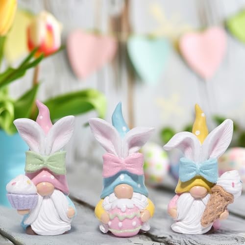 Easter Bunny Gnomes Decorations Spring Spring Table Centerpiece Gifts Set of - Picture 6 of 7