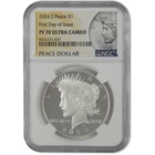 2024 S Peace Dollar PF 70 UCAM NGC .999 Silver Bullion Proof First Day
