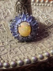 925 Sterling Silver Vintage Ring National Tanzanite And Fire Ople Size 9