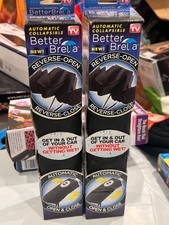 2 Better Brella Automatic Reverse Close Open Close Compact Umbrella Black - New