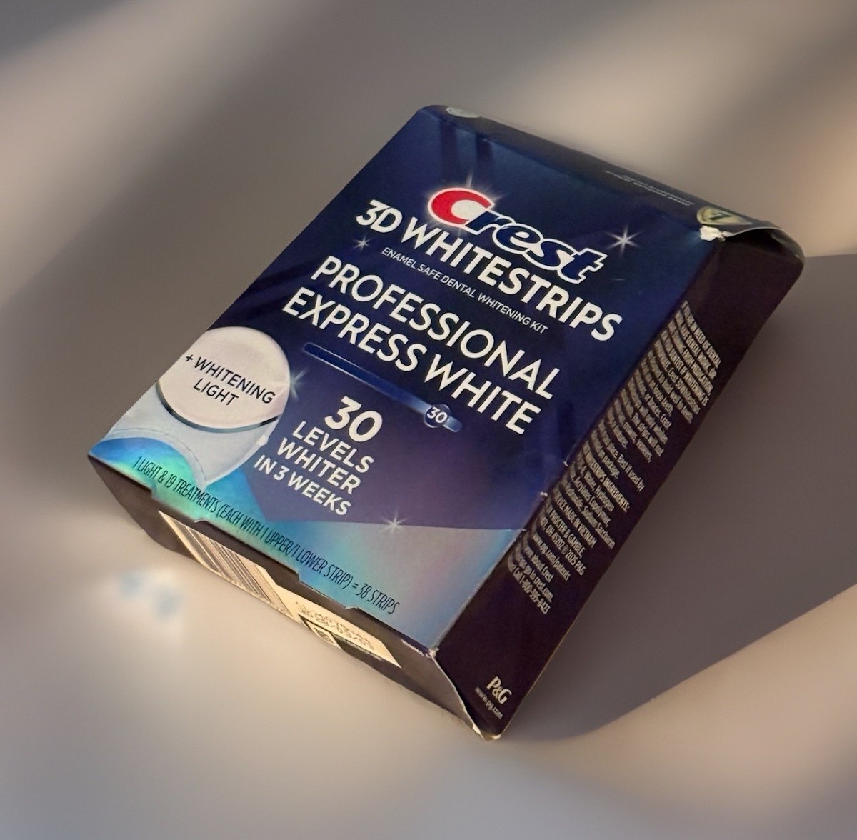 Crest 3D Whitestrips Professional Express White 30 Levels + Light