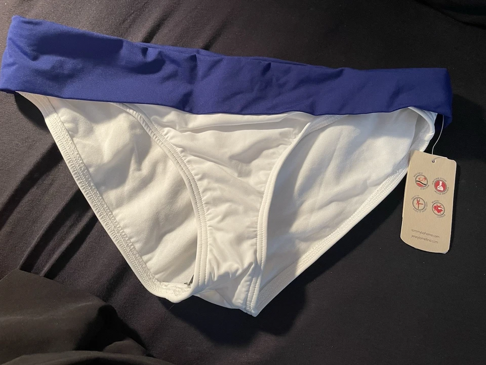 Tommy Bahama, Bikini-Hose, weiß-blau, Gr. S, neu mit Etikett