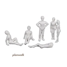 50PCS HO/OO 1:50 1:75 1:100 1:150 Scale Unpainted Swimsuit Figures Miniatures