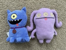Lot Of 2 Ugly Dolls Blue Ugly Dog Purple Quippy Stuffed Plush Sound Not Work