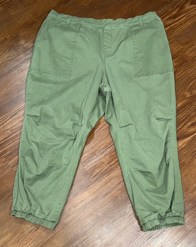 NILI LOTAN FOR TARGET OLIVE DRAB TAPERED JOGGERS SZ 1X