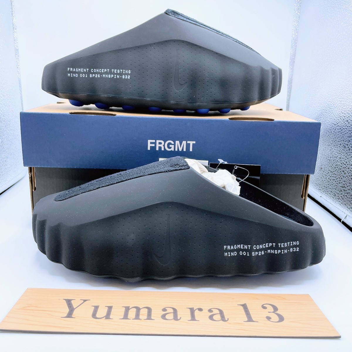 靴 fragment design Nike Mind 001 Mules 28cm fragment design × Nike Mind 001 Mules Black IQ8502-001 Men's Size