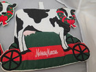 Vintage Neiman Marcus Hot Pad, Pot Holder Christmas Cow, Holstein set of 2 — photo 1