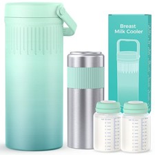 22oz Stainless Steel Breast Milk Cooler Bottle, Large Capacity Portable Breas...