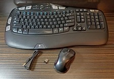 Logitech MK550 Comfort Wave Wireless Keyboard K350 Mouse Combo   Nice No Box