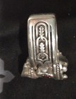 NightRider Jewelry .925 Sterling Silver Skull Guardian Ring Red Garnet Eyes 7.5 — photo 8