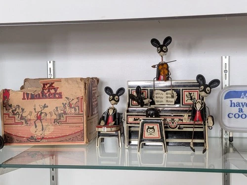 1920's MARX MERRY MAKERS BAND TIN WIND UP WORKING CONDITION w/ Original Box