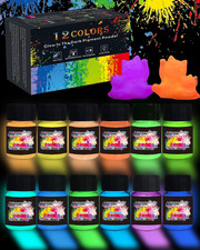 Glow in The Dark Pigment Powder 12 Colors Eco-Friendly Epoxy Resin Night Art