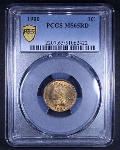 1900 Indian Head Cent - 1c PCGS MS65 RD - Red - Gorgeous Bright Red!