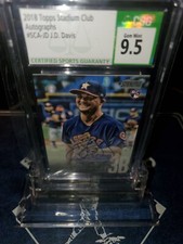 CSG 9.5~J.D Davis 2018 Topps Stadium Club Rookie Certified On card  Auto🔥POP 1