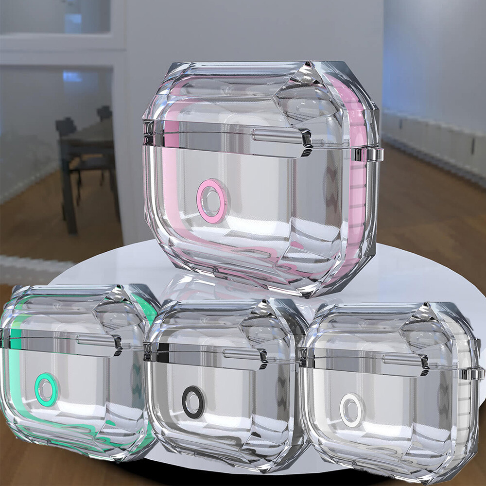 For Apple AirPods Pro Case Clear ShockProof Earphones Protective Cover TPU Shell-image