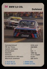 BMW 3.0 CSL Kwartet card/Quartet card/Spielkarte Trading Card