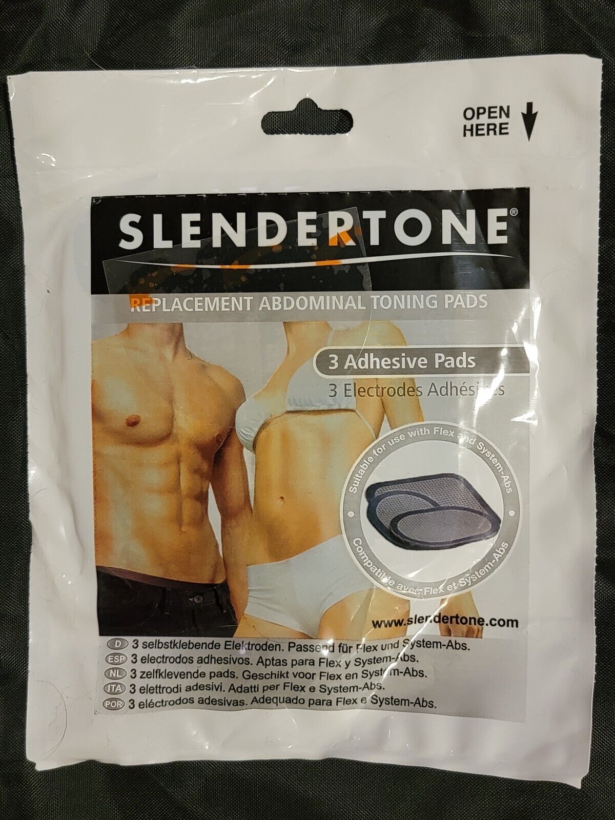 Slendertone Single Pack Replacement Ab GelPads - 3 Pads for sale online