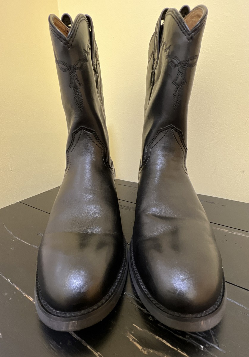 Ariat Heritage Roper Boots Men\'s 9 EE Western Black Rancher Cowboy Gently Worn. Ariat Men main image 3