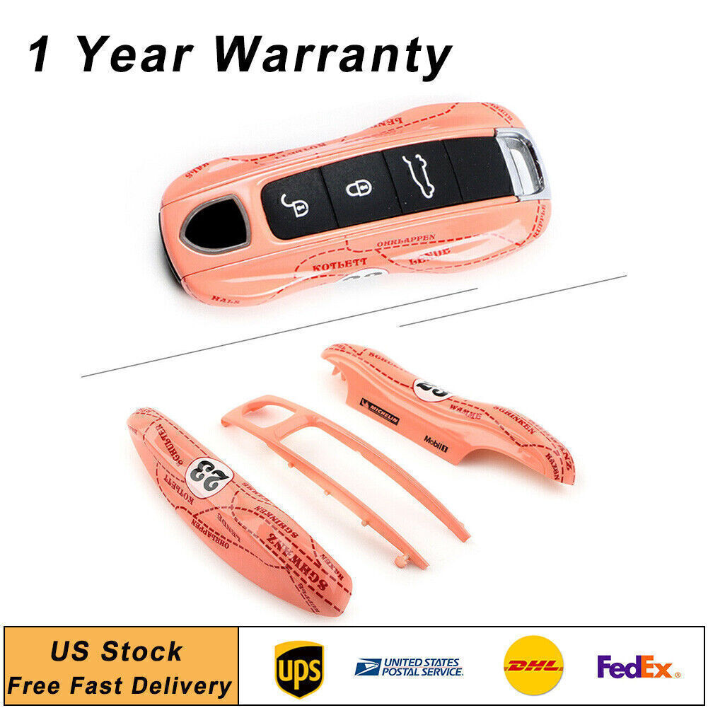 Pink Pig Design Remote Key Fob Case Cover for Porsche Cayenne Panamera 911  