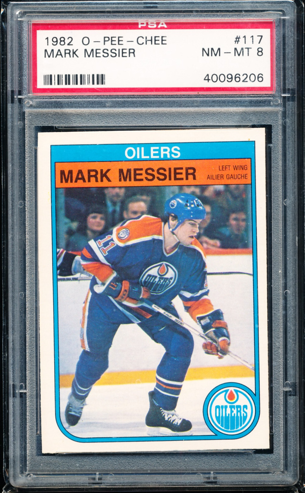 1982 O-PEE-CHEE OPC #117 MARK MESSIER - HOF *  PSA 8 NM-MT