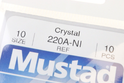 Hameçons Mustad Crystal – Ref 220ANI, Taille 10, Lot De 50, Neuf