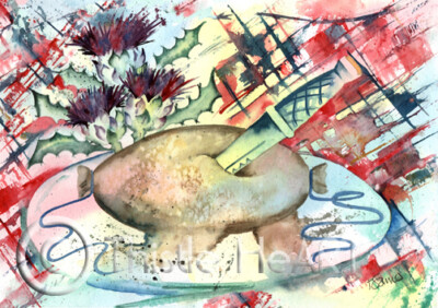 HAGGIS Scotland art print of original painting artwork wall art 